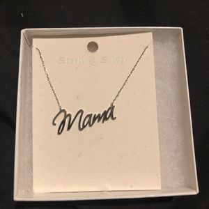 NWT Sterling Silver Mama Necklace